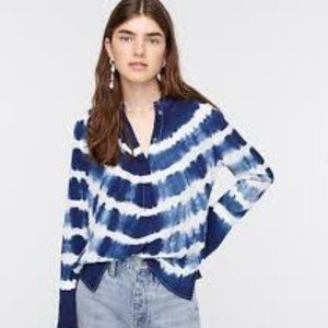 J. Crew Tie Dye Silk Henley Tunic